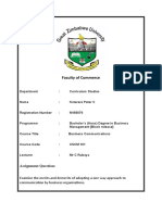 Faculty of Commerce: Department: Curriculum Studies