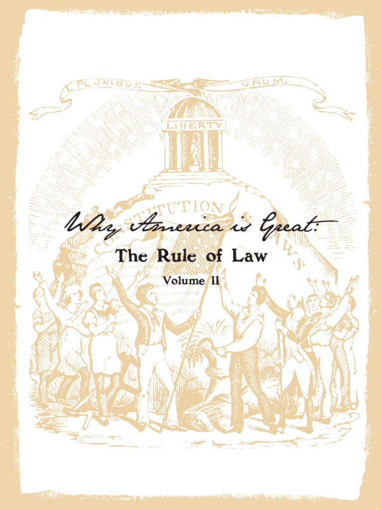 Why America Is GreatRule of Law PDF John Locke Liberty