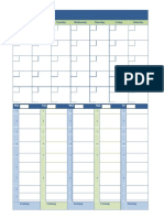 Monthly and Weekly Planning Calendar