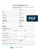 Music Student Registration Form PDF