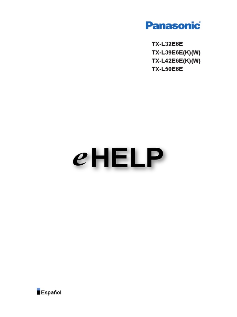 Tele Panasonic TXL42E6E Descargar gratis PDF Hdmi Televisión