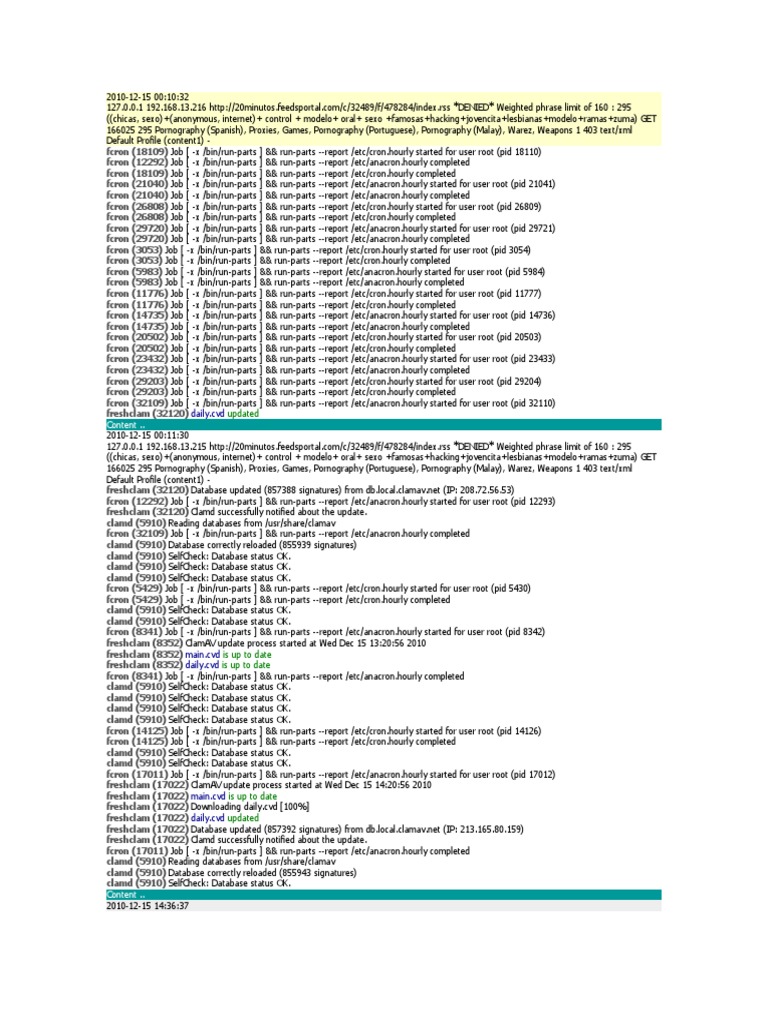 Server Log Analysis and Updates | PDF | Computing | Software