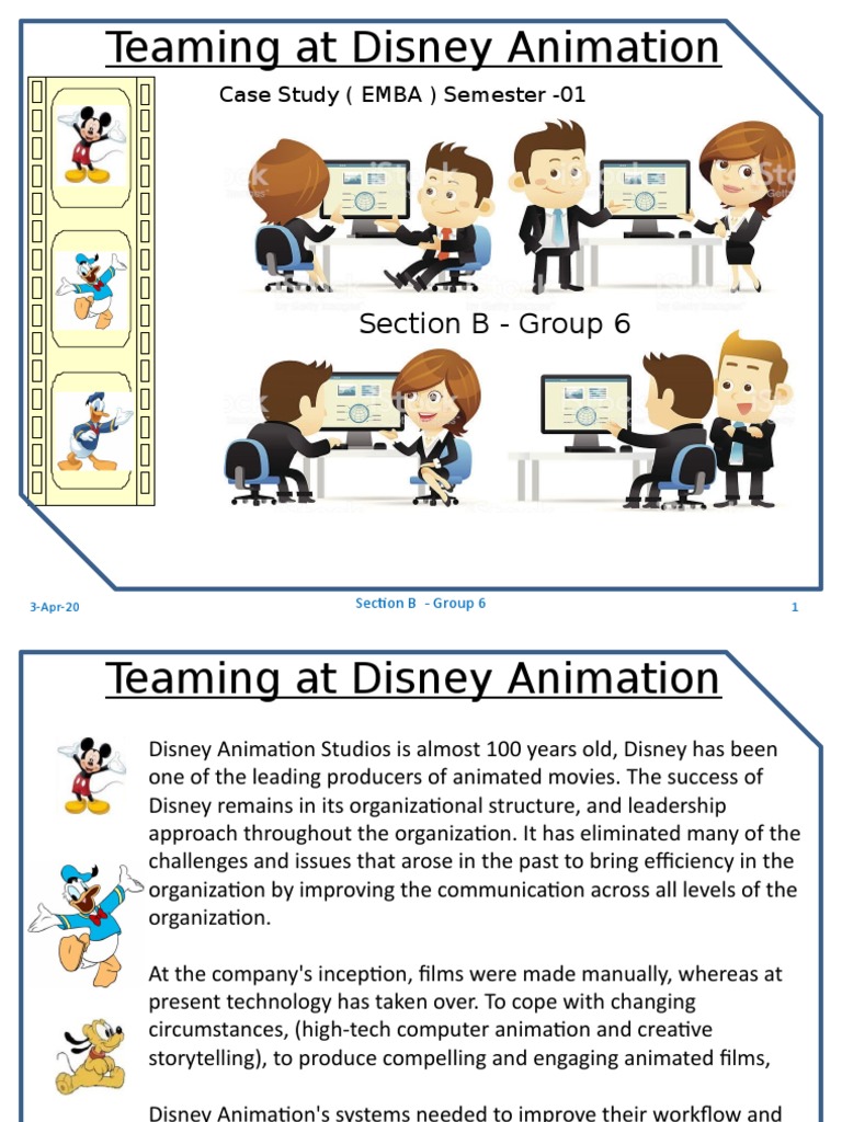 Disney Animation Teaming Case Study | PDF | Leadership | Startup Company
