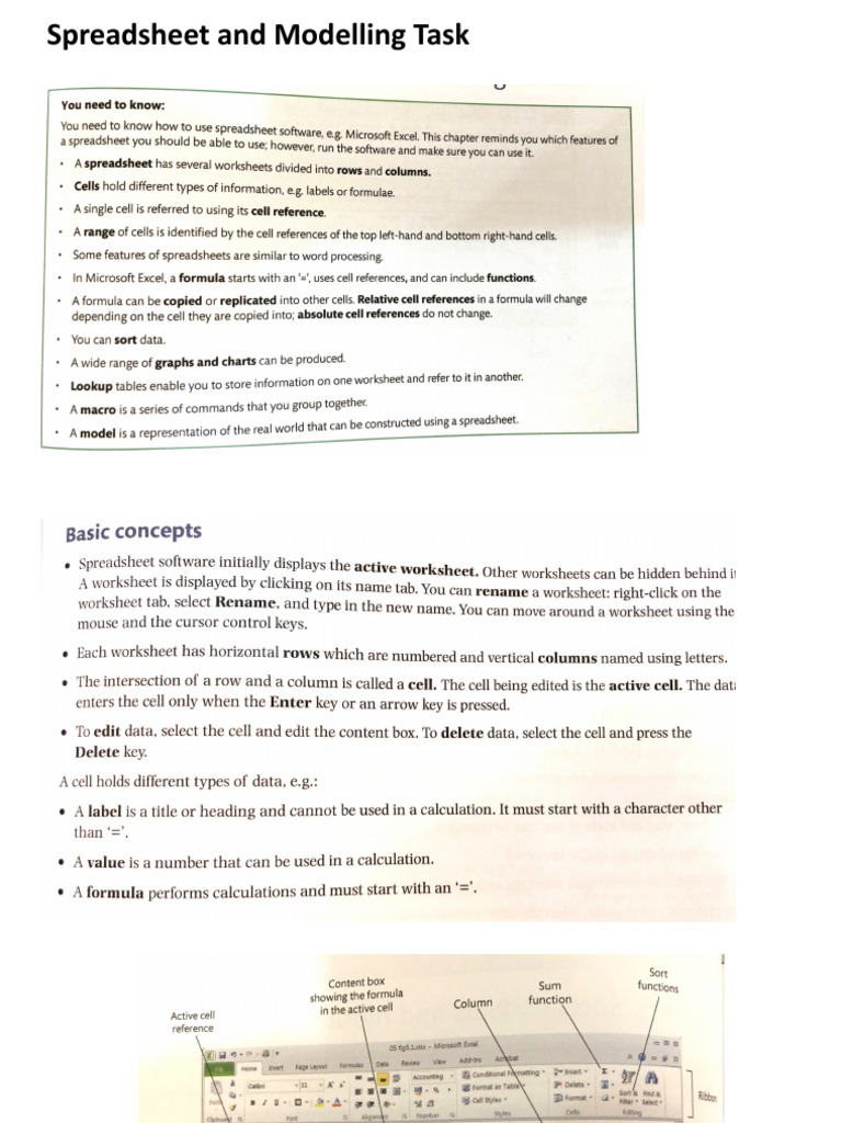 Spreadsheet and Modelling Task | PDF | Computers