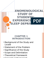 Phenomenological Study of Students Experiences On Sleep 000