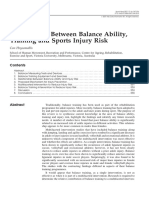 Relationship Between Balance Ability, Training and Sports Injury Risk