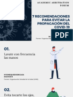 7 Recomendaciones para Evitar La Propagacion Del COVID-19 Foroarbitraje