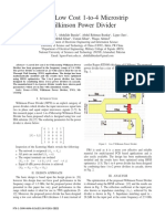 Novel Low Cost 1-To-4 Microstrip Wilkinson Power Divider