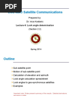 Lecture 4 (Satellite Look Angle)