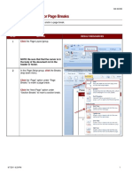 Inserting Section And/or Page Breaks: Process