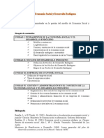 Gestión de La Economía Social y Desarrollo Endógeno