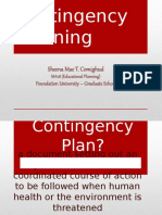Contingency Planning: Sheena Mae T. Comighud