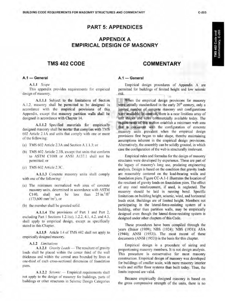 TMS 402/602 Masonry Design Guidelines | PDF | Masonry | Wall