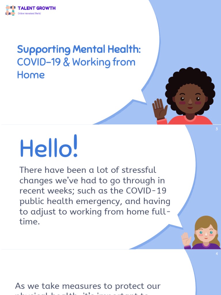 Mental Health Tips for Remote Work | PDF | Social Support | Stress ...