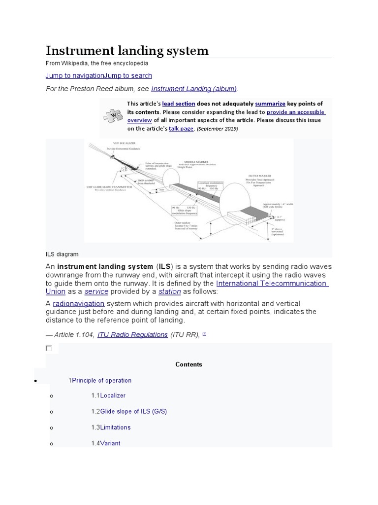 Instrument Landing System | PDF | Geography | Measuring Instrument
