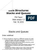 Data Structures Stacks and Queues: Phil Tayco Slide Version 1.2 Feb. 19, 2018