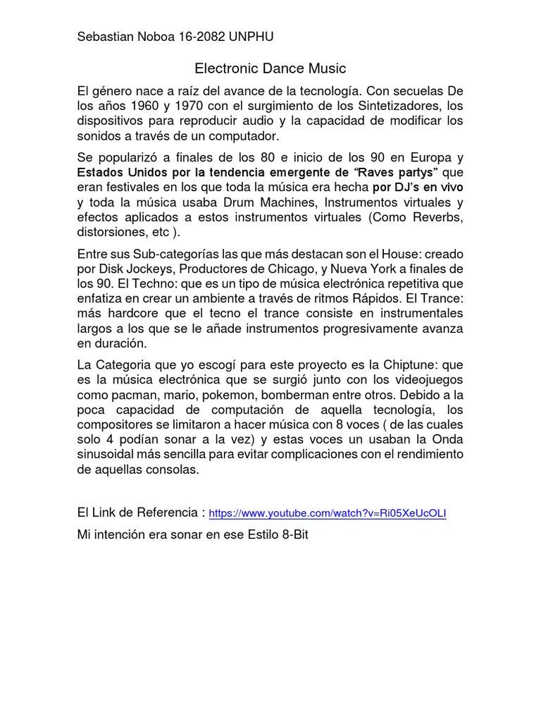 Electronic Dance Music PDF PDF