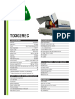 TD302REC: Specifications Standard Equipment