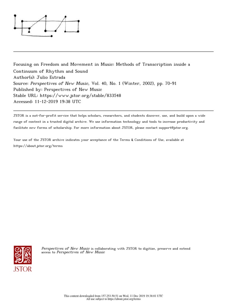 Estrada, J. Freedom of Movement PDF | PDF | Pitch (Music) | Sound