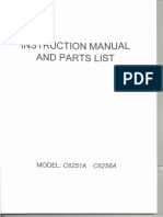 Instruction Manual and Parts List: MODEL: C6251A