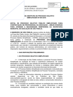 Edital de Abertura de Processo Seletivo Professor 2019 1 PDF