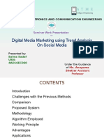 Digital Media Marketing Using Trend Analysis On Social Media Seminar Presentation