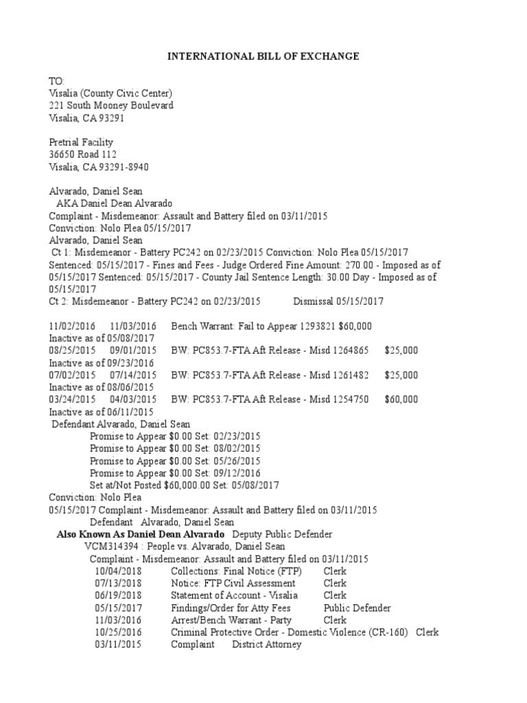 International bill of exchange odt pdf