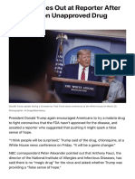 Trump Lashes Out at Reporter After Challenge On Unapproved Drug - Bloomberg PDF