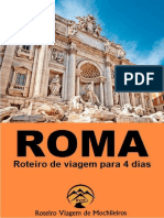 E Book Roteiro de Viagem para 4 Dias Roma