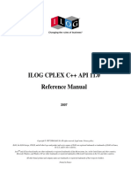 Ilog Cplex C++ Api 11.0 Reference Manual
