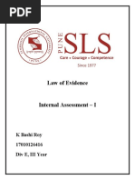 Evidence Law Assignment