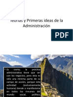 Teorías y Primeras Ideas de La Administración