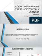 Ecuación Ordinaria de La Elipse Horizontal y Vertical