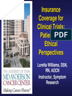 Insurance Coverage For Clinical Trials: Patient and Ethical Perspectives