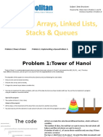 Lab Work: Arrays, Linked Lists, Stacks & Queues: Subject: Data Structures