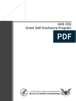 HHS OIG Grant Self Disclosure Program