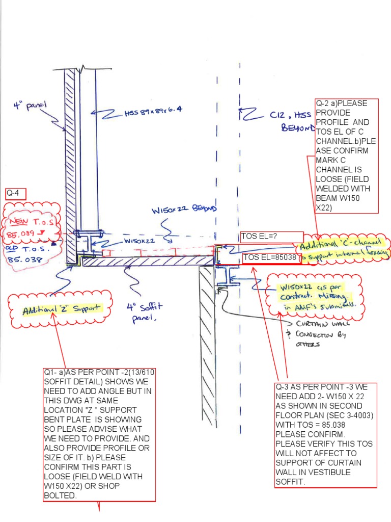 Soffit and Beam Details for Vestibule | PDF