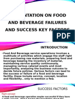 Presentation On Food and Beverage Failures and Success