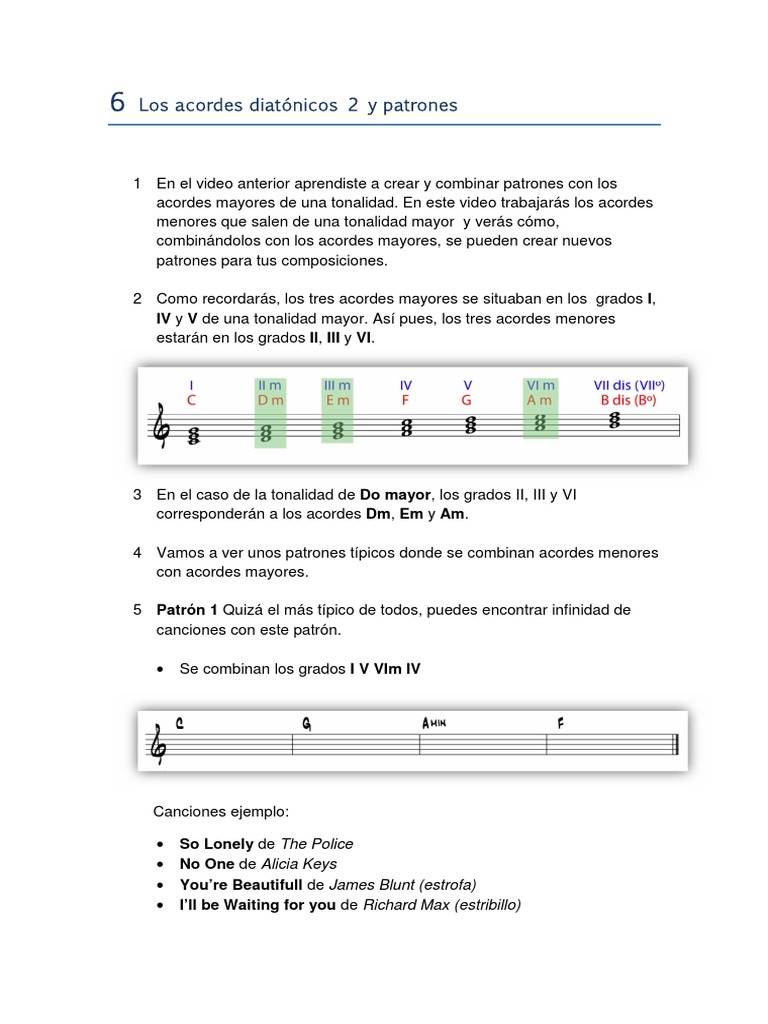 Patrones De Acordes Para