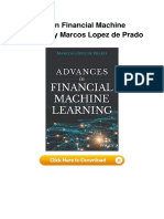 Advances in Financial Machine Learning by Marcos Lopez de Prado