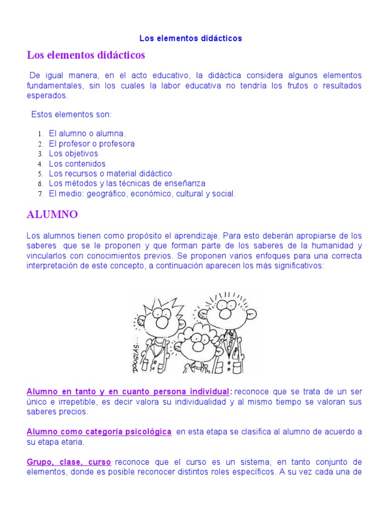 Elementos Clave de la Didáctica | PDF | Maestros | Aprendizaje