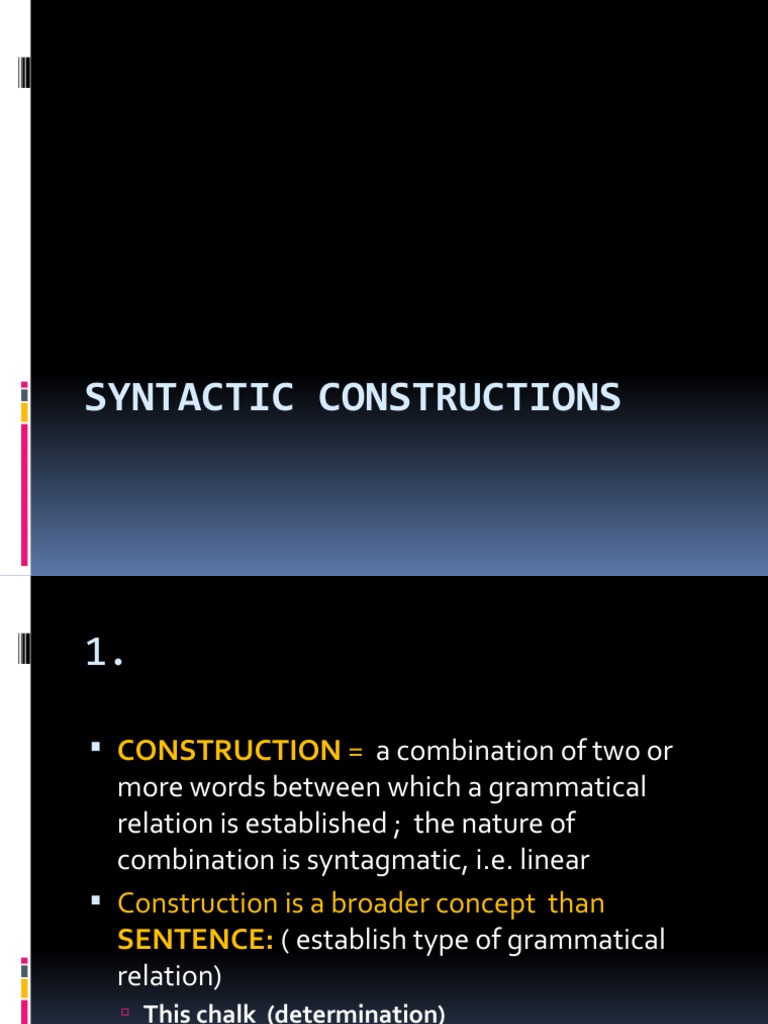 Understanding Syntactic Constructions | PDF | Morphology | Linguistics
