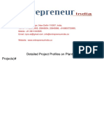 Detailed Project Profiles On Plantation - Agro Based Projects #