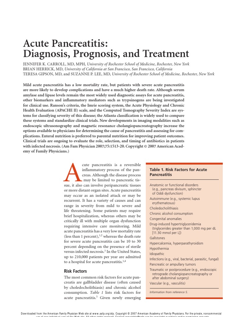 Acute Pancreatitis | PDF | Self-Improvement