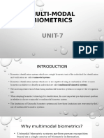 Multi-Modal Biometrics: UNIT-7