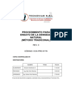 Procedimiento para Ensayo de La Densidad PDF