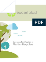 Plastics Recyclers: European Certification of