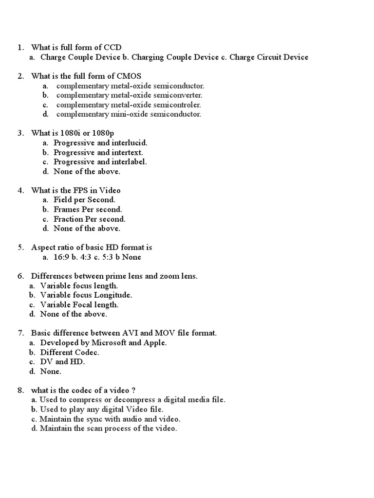 MCQ | PDF | Technology & Engineering