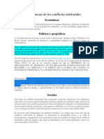 Consecuencias de Los Conflictos Territoriales