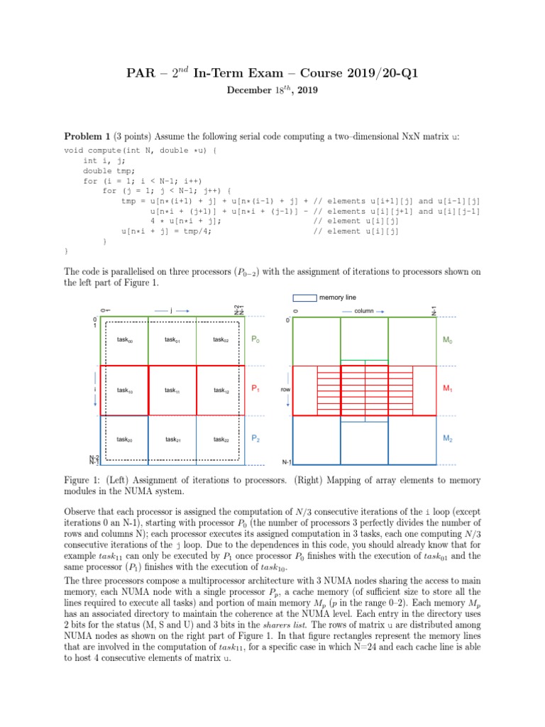 Parallel Computing Exam Solutions 2019 | PDF | Parallel Computing ...